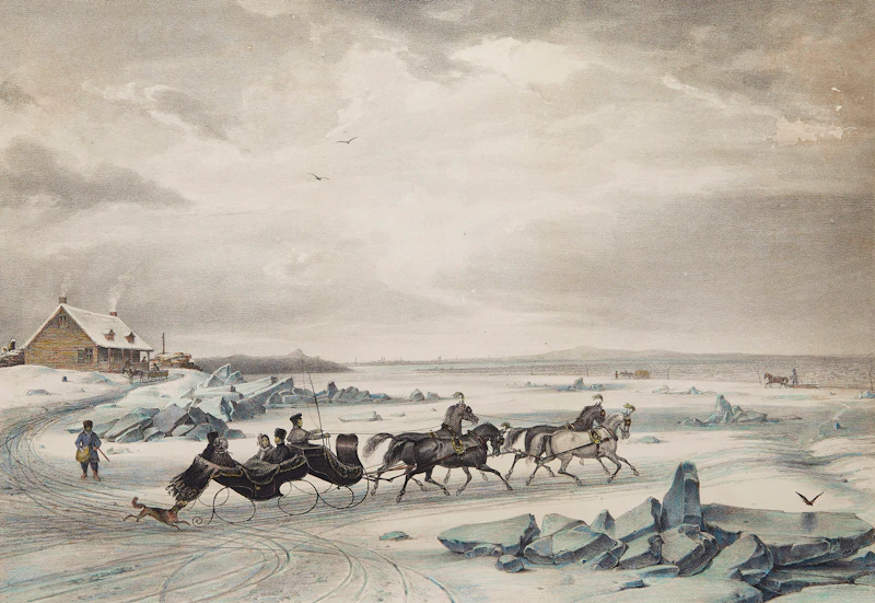 Sledge Race Near Montreal by Cornelius Krieghoff