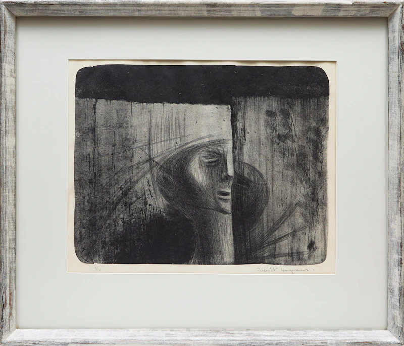 Frederick Hagan, Support with Head, lithograph, 1962 - view 2