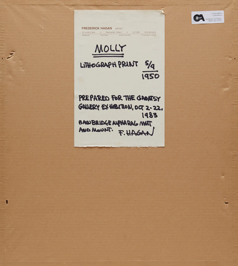 Frederick Hagan, Molly, lithograph, 1950 - view 3