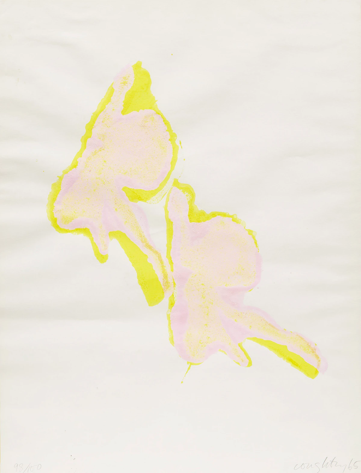 John Graham Coughtry, Figures , mixed media print, 1965