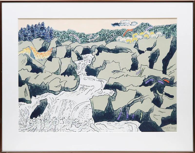 Anne Meredith Barry, Conception Bay Waterfall; Change Islands, Summer , two colour lithographs, 1992 - view 2