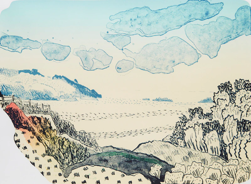Anne Meredith Barry, Conception Bay Waterfall; Change Islands, Summer , two colour lithographs, 1992 - view 4