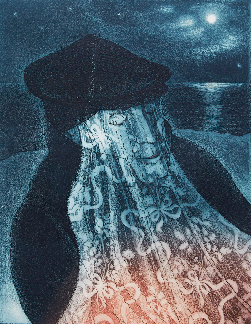 David Lloyd Blackwood, Mummer in Lantern Light