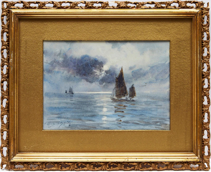 Frederic Marlett Bell-Smith, Becalmed (Moonlight) , watercolour - view 2