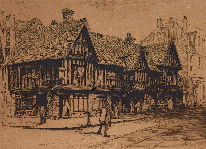 Alfred Swatkins, Two Street Scenes, two etchings - view 4