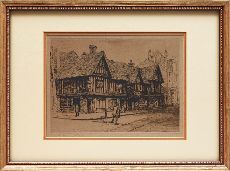 Alfred Swatkins, Two Street Scenes, two etchings - view 5