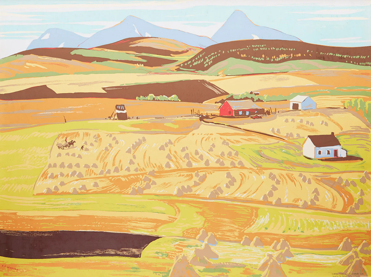 Alexander Young Jackson, Alberta Farm , sampson-matthews silkscreen
