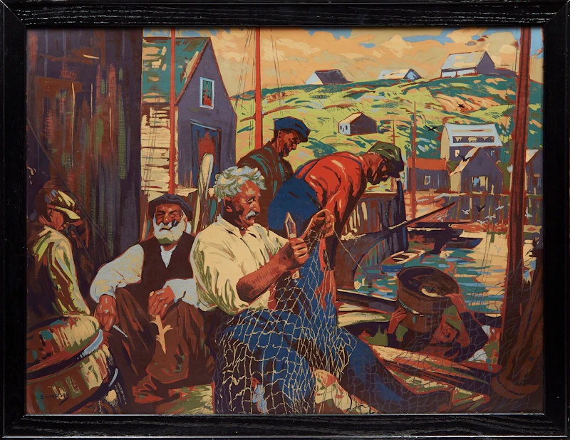 Joseph Ernest Sampson, Veterans of the Sea, silkscreen - view 2