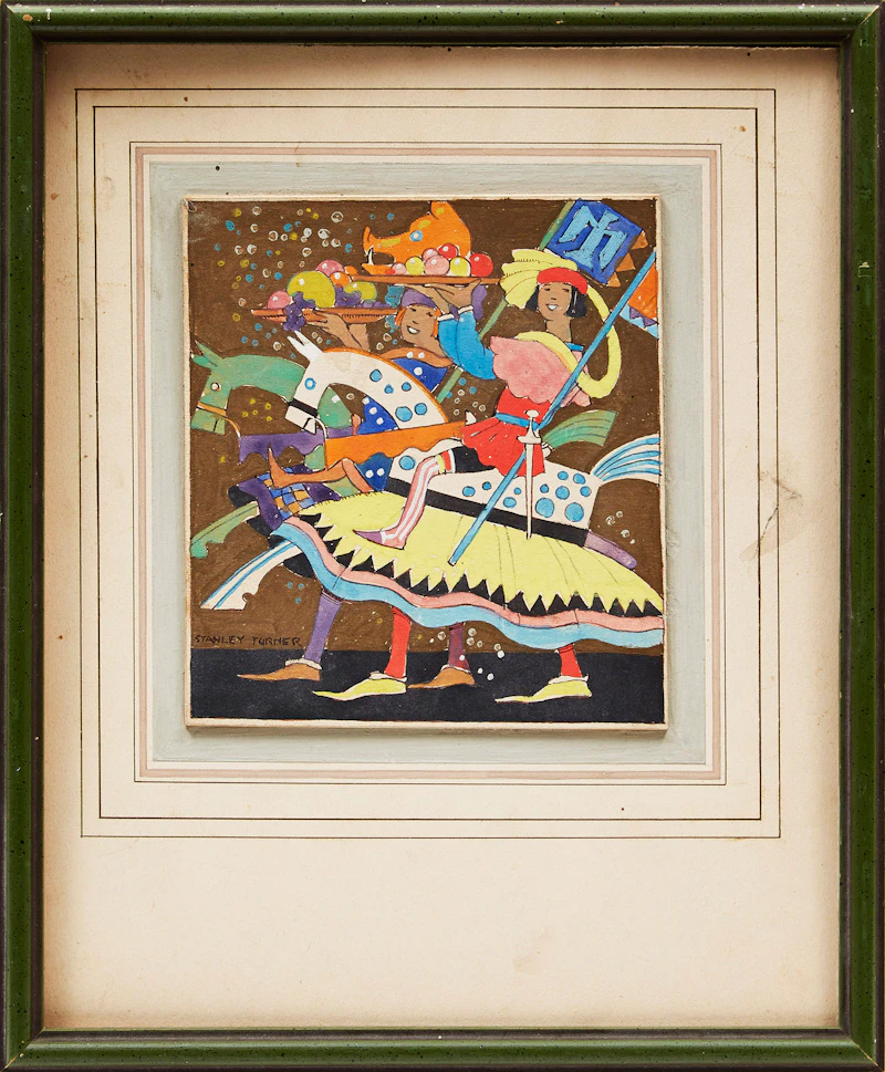 Stanley Francis Turner, Two Works: Design for Christmas Card; Timber Line, gouache; etching, 1930 - view 2