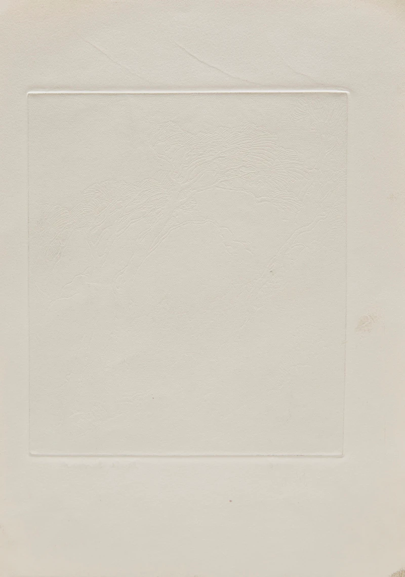 Stanley Francis Turner, Two Works: Design for Christmas Card; Timber Line, gouache; etching, 1930 - view 6