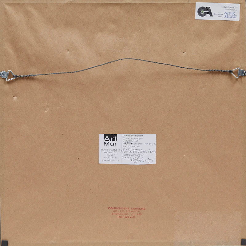 Claude Tousignant, Oeuvre du catalogue Campbell, 1995 , acrylic on card, 1995 - view 3