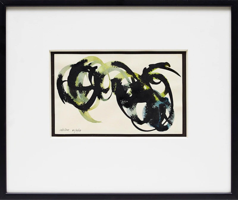 Jean-Paul Jérôme, Abstraction, ink on paper, 1969 - view 2