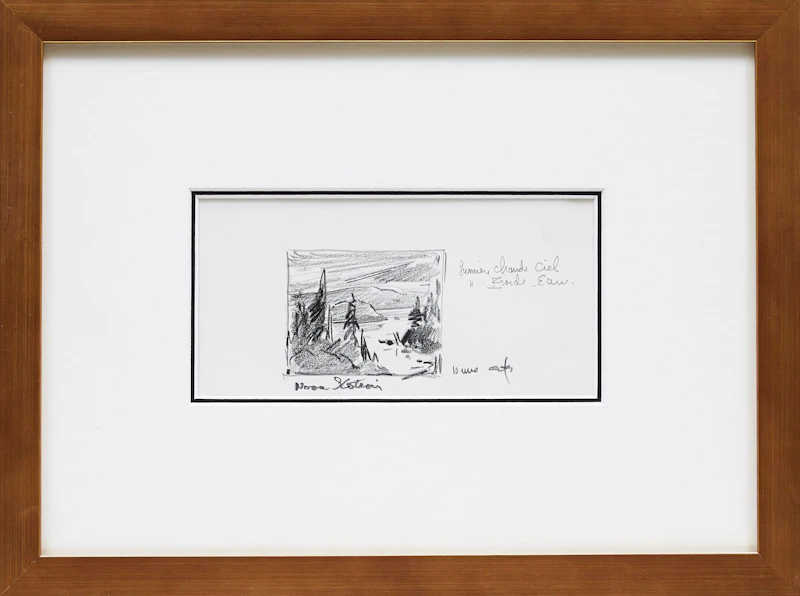 Bruno Côté, Baie de Fundy; Landscape with Trees; Landscape with Lake , three pencil sketches - view 6