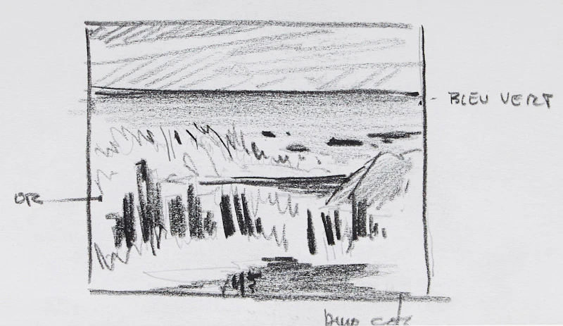 Bruno Côté, Baie de Fundy; Landscape with Trees; Landscape with Lake , three pencil sketches - view 9