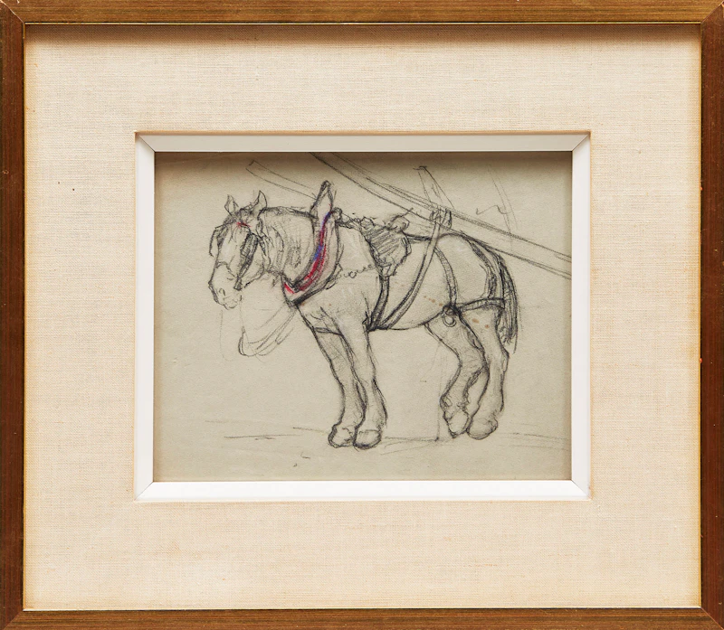 Manly Edward MacDonald, Horse, pencil sketch on paper - view 2
