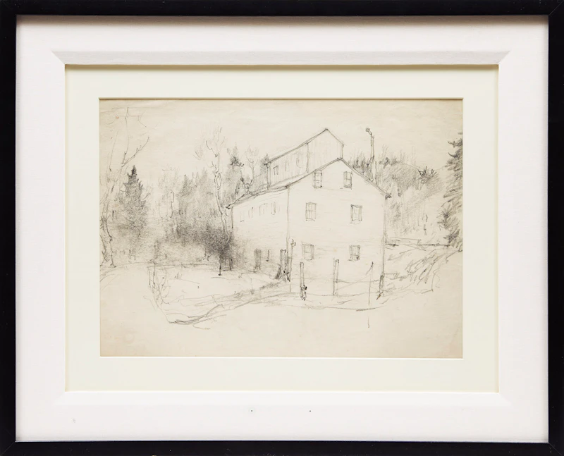 Manly Edward MacDonald, Study of a Mill House, pencil sketch on paper - view 2