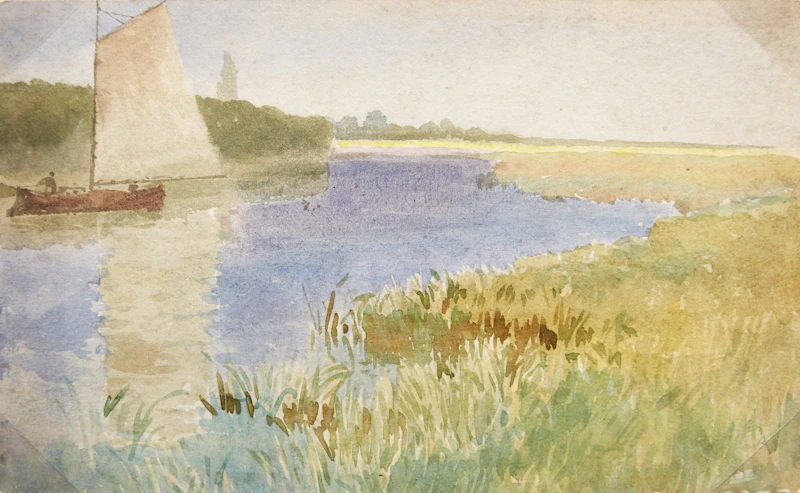 Frederic Marlett Bell-Smith, Sailboat on a River