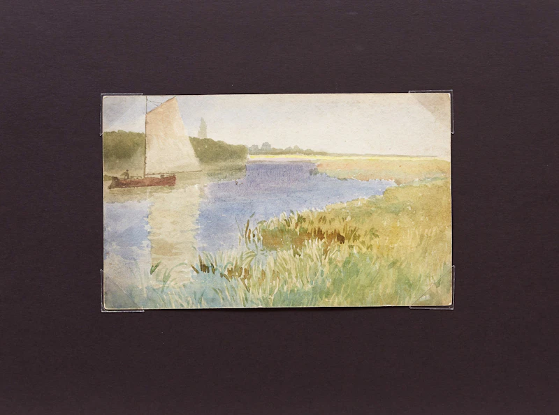 Frederic Marlett Bell-Smith, Sailboat on a River, watercolour - view 2
