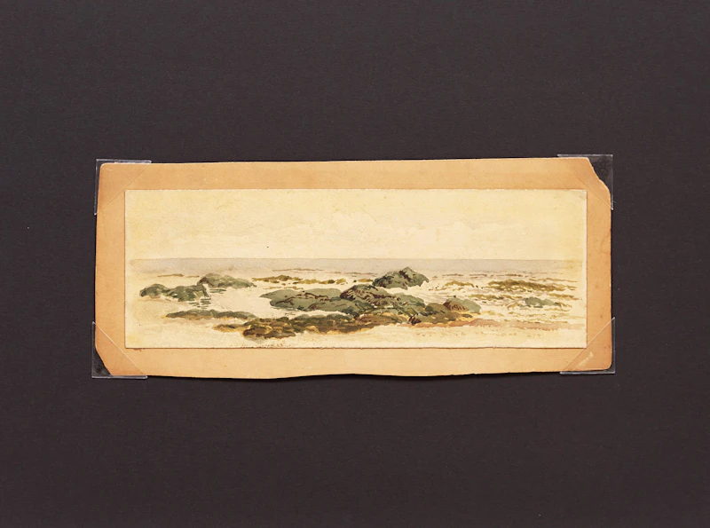 Frederic Marlett Bell-Smith, Rocky Shoreline, watercolour - view 2