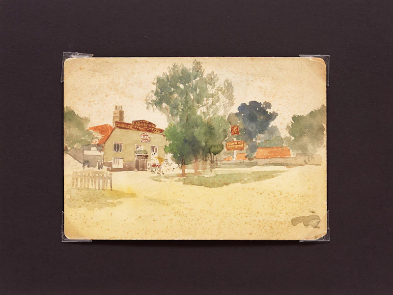 Frederic Marlett Bell-Smith, Village Scene, watercolour on board - view 2
