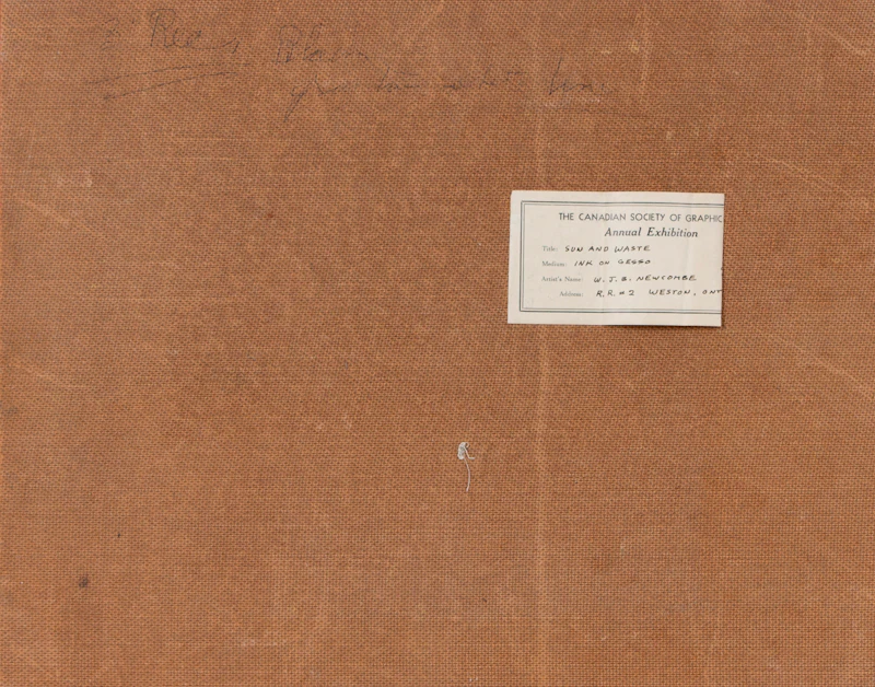 William John Bertram Newcombe, Sun and Waste, ink on gesso on board - view 2