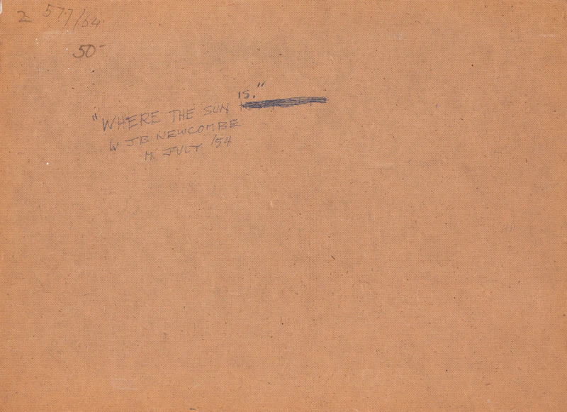William John Bertram Newcombe, Where The Sun Is, oil on board, 1954 - view 2
