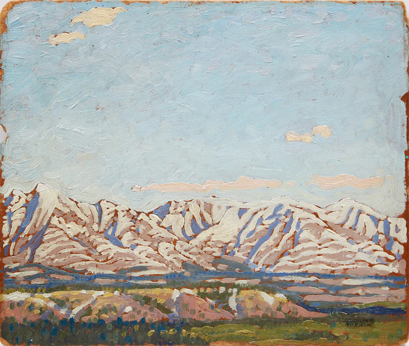 Stanley Francis Turner, September Snow in the Rockies, oil on board, 1924 - view 1
