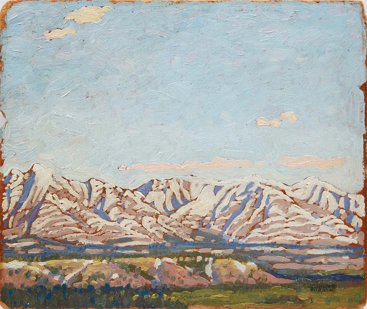 Stanley Francis Turner, September Snow in the Rockies, oil on board, 1924