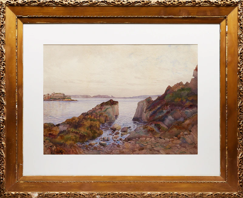 Frederick Arthur Verner, Castle Cornet, Guernsey Island, watercolour - view 2