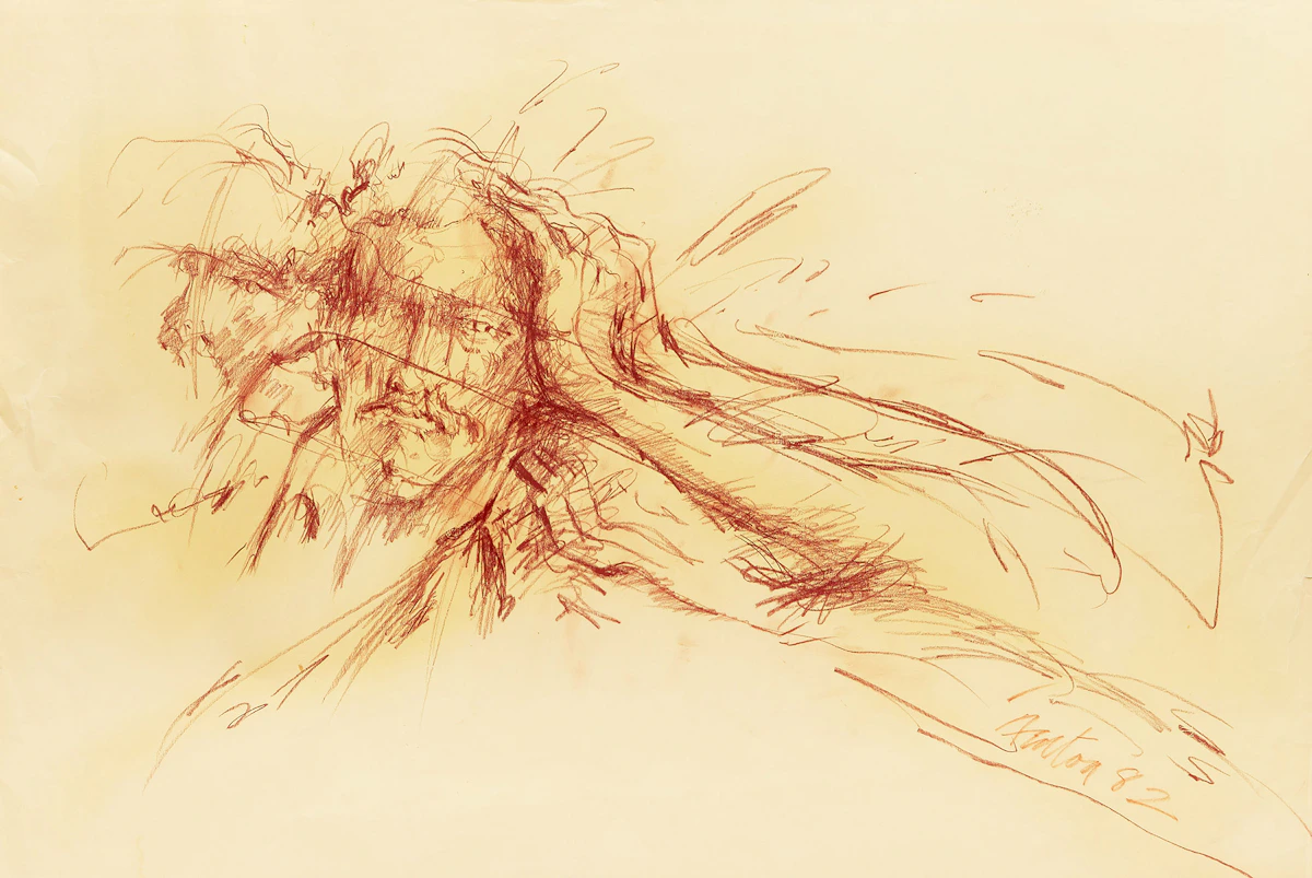 Telford Fenton, Two Works on Paper , conté