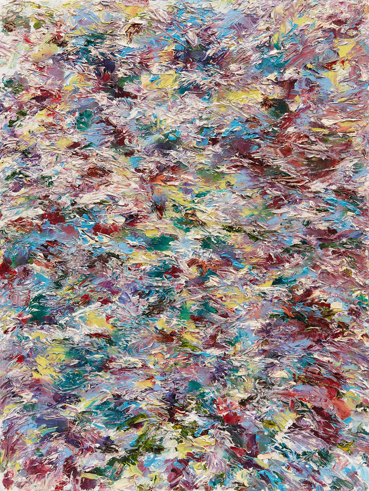 Gerald Gladstone, Shoreline Light #8, three oils on canvas, 2002