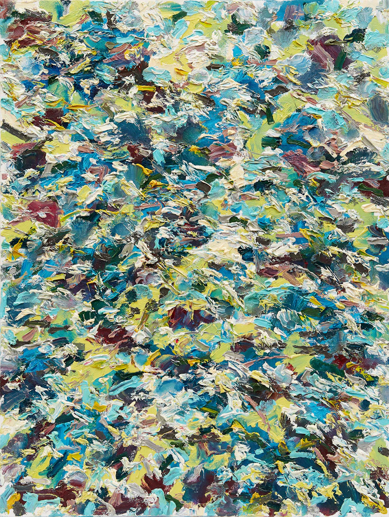 Gerald Gladstone, Shoreline Light #8, three oils on canvas, 2002 - view 5