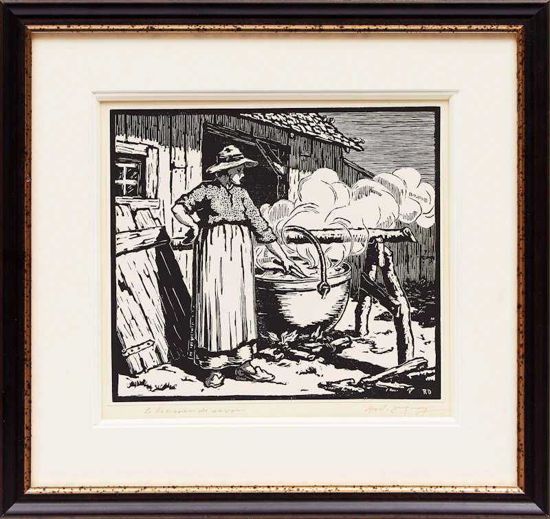 Rodolphe Duguay, La bassin de savon, woodblock - view 2