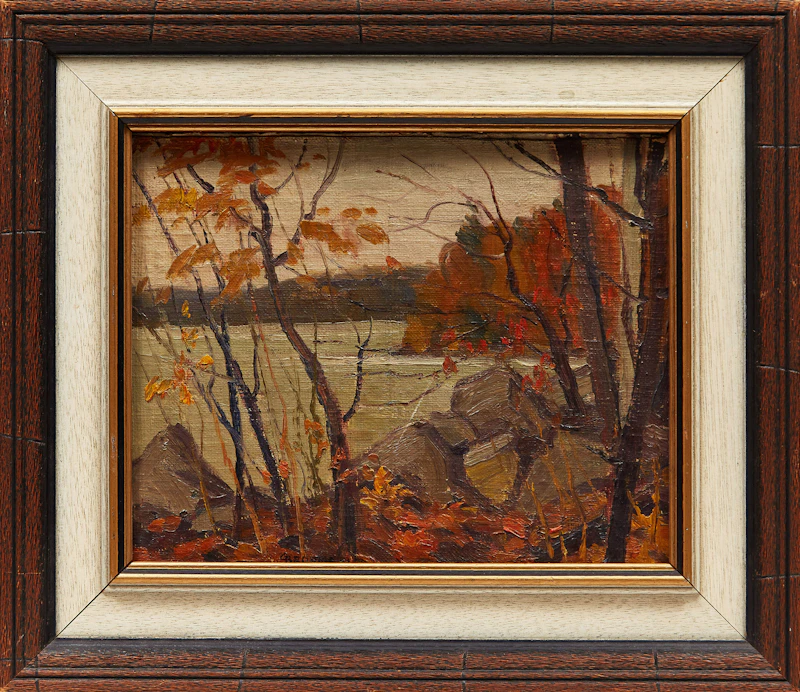 Adolphus George Broomfield, Fall Rain , oil on canvas laid down on board - view 2