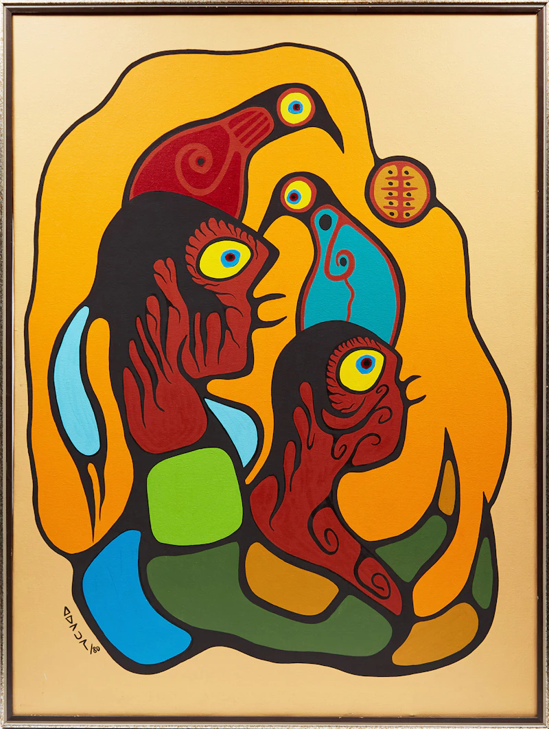 Richard Bedwash, Portrait of the Artist with Spirit Son , acrylic on canvas, 1980 - view 2
