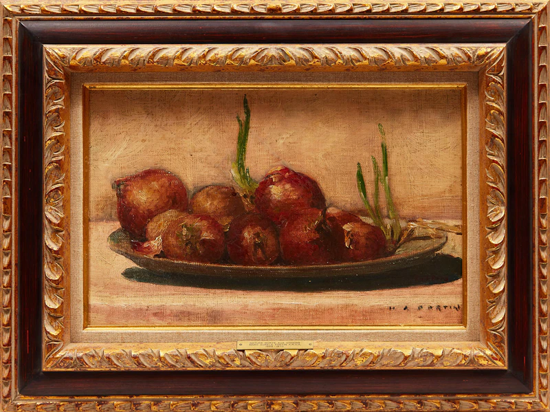 Marc-Aurèle Fortin, Nature morte aux oignons (1909), oil on canvas - view 2