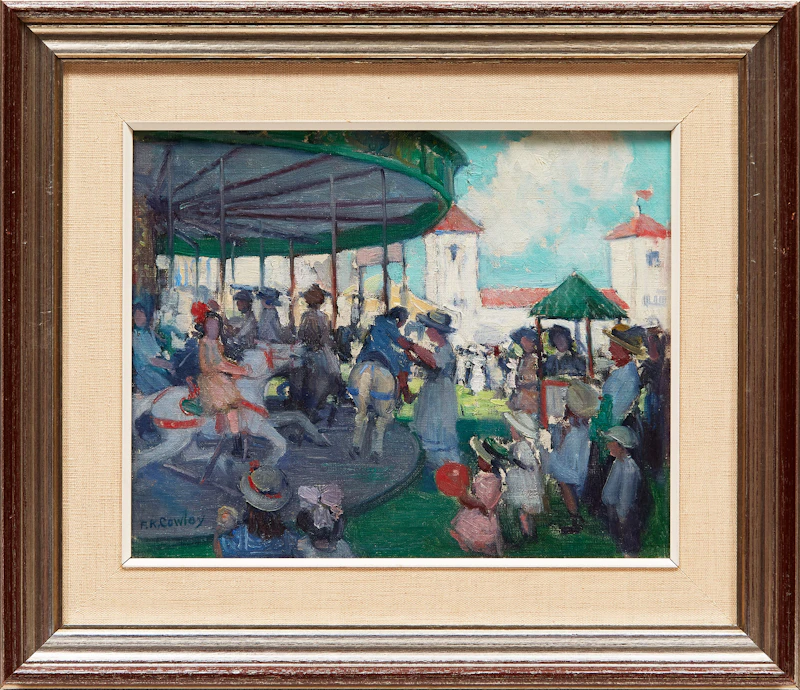 Frederick Kitson Cowley, A Day at the Fair, oil on canvas - view 2
