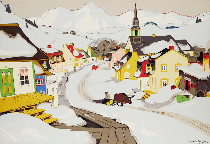 Village in the Laurentians by Clarence Alphonse Gagnon