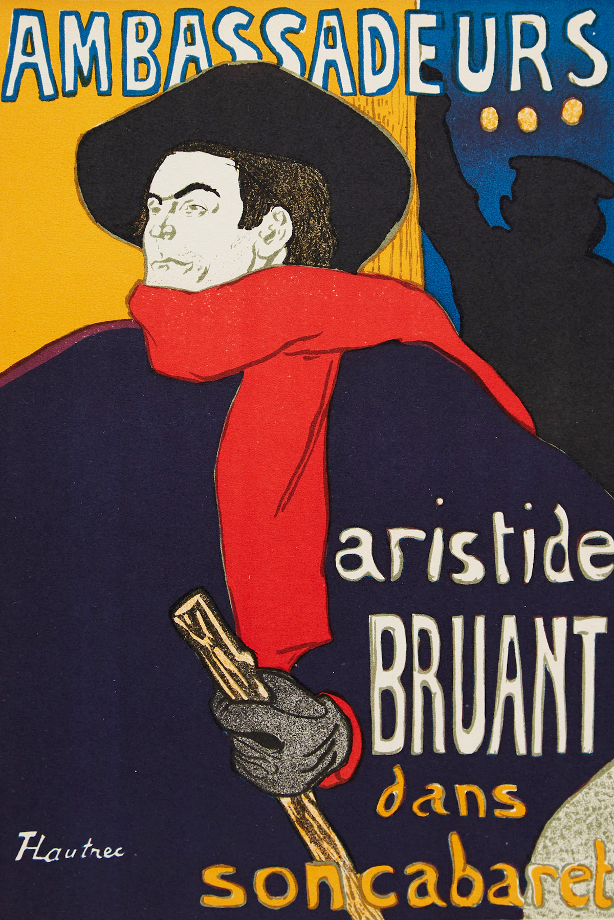 Henri de Toulouse-Lautrec, Aristide Bruant dans son cabaret; Henri Toulouse Lautrec Les Affiches de Toulouse-Lautrec, lithograph in colours