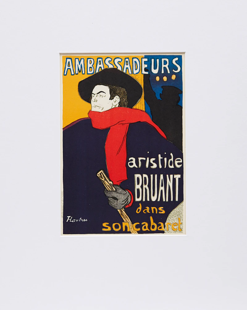 Henri de Toulouse-Lautrec, Aristide Bruant dans son cabaret; Henri Toulouse Lautrec Les Affiches de Toulouse-Lautrec, lithograph in colours - view 2
