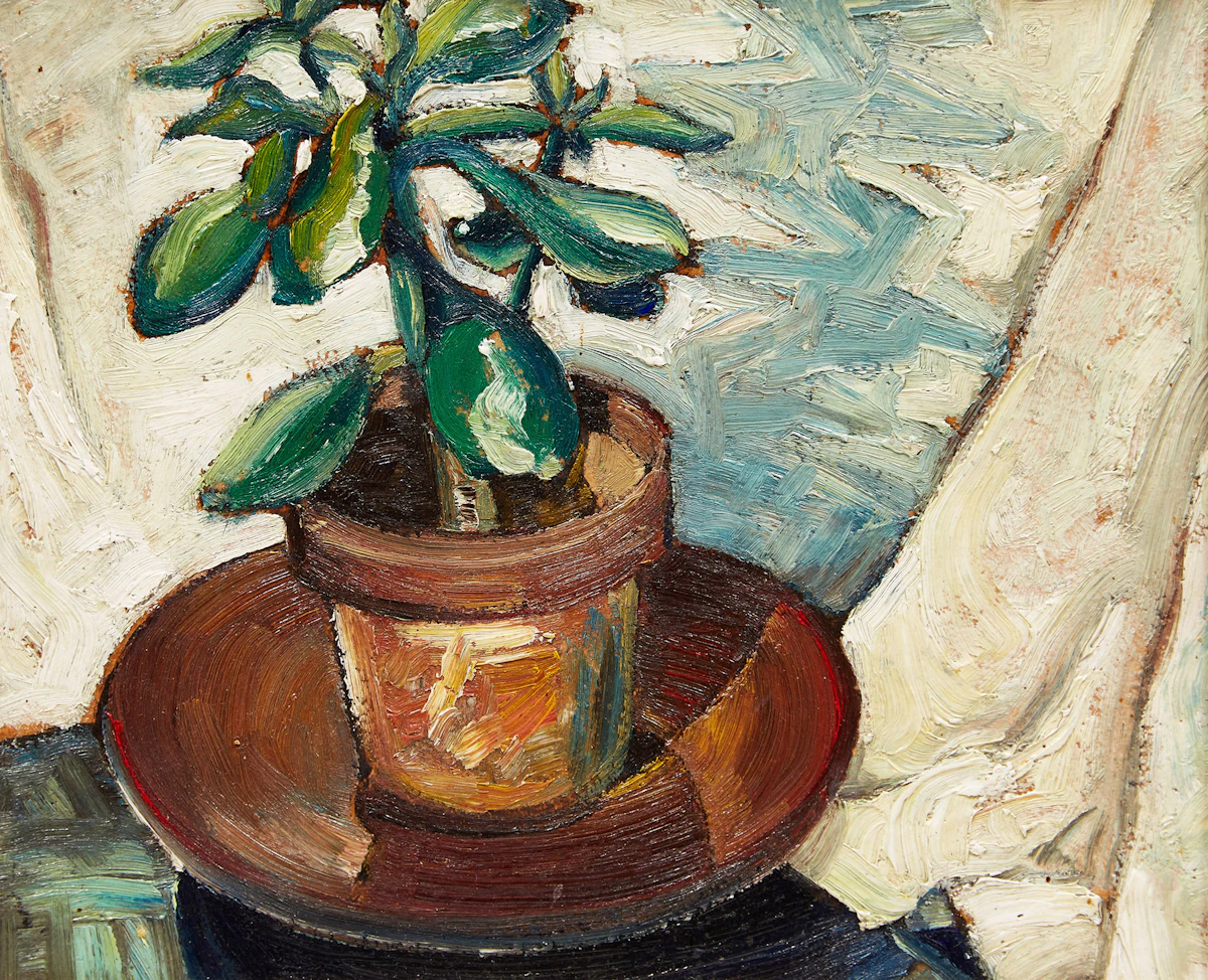 Isobelle Chestnut Reid, Rubber Plant , oil on board, 1936