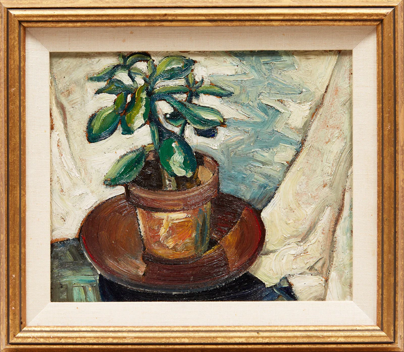 Isobelle Chestnut Reid, Rubber Plant , oil on board, 1936 - view 2