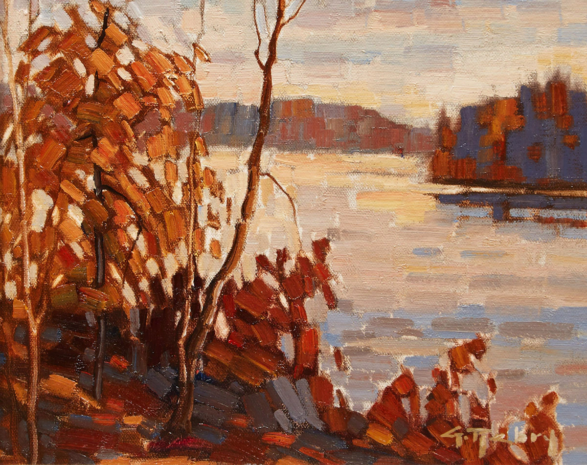 Gaston Rebry, Lac des Iles, l’automne , oil on canvas, 1980