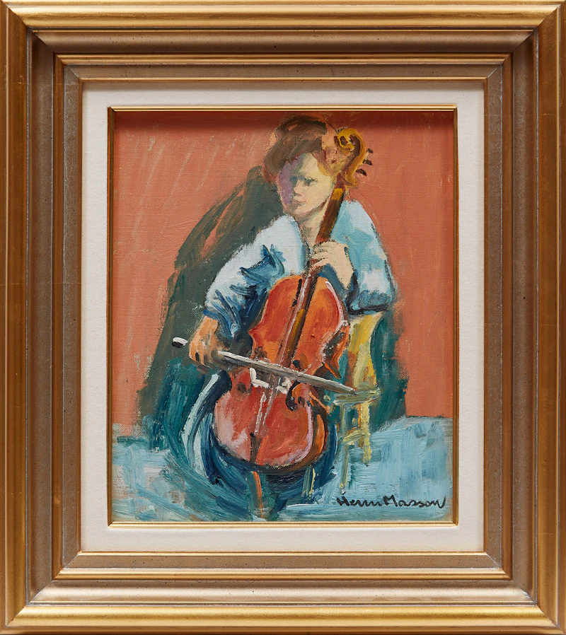Henri Leopold Masson, Young Musician , oil on canvas - view 2