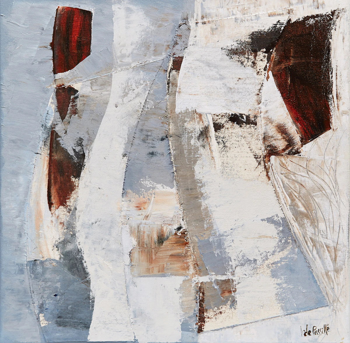 Hélène Passilé, Le promeneuse, acrylic on canvas, 2006