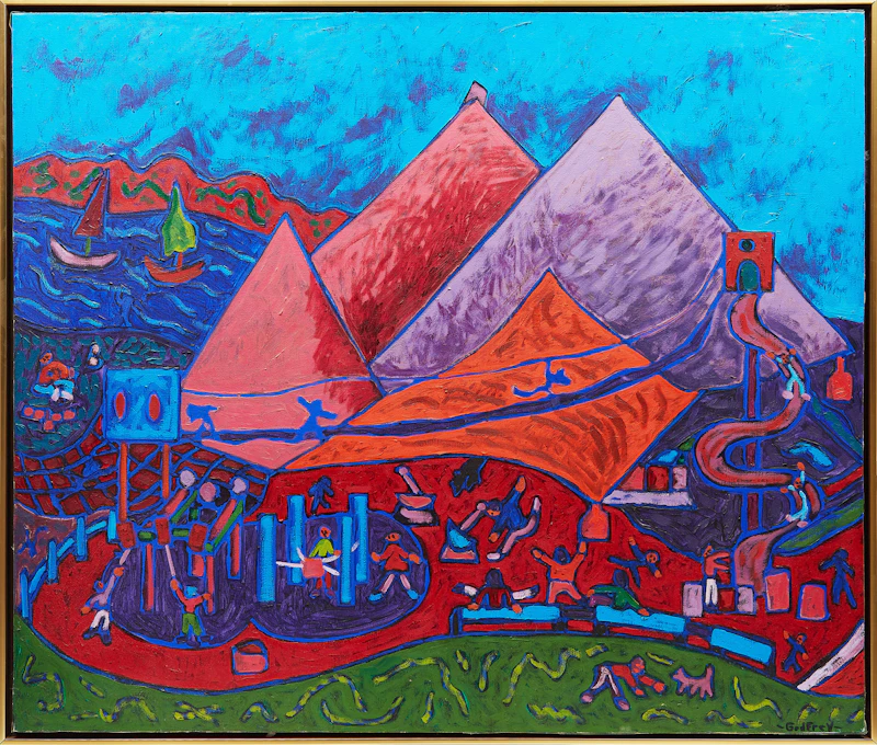 John Godfrey, Seaside Playground, Sept. 1973, oil on canvas - view 2