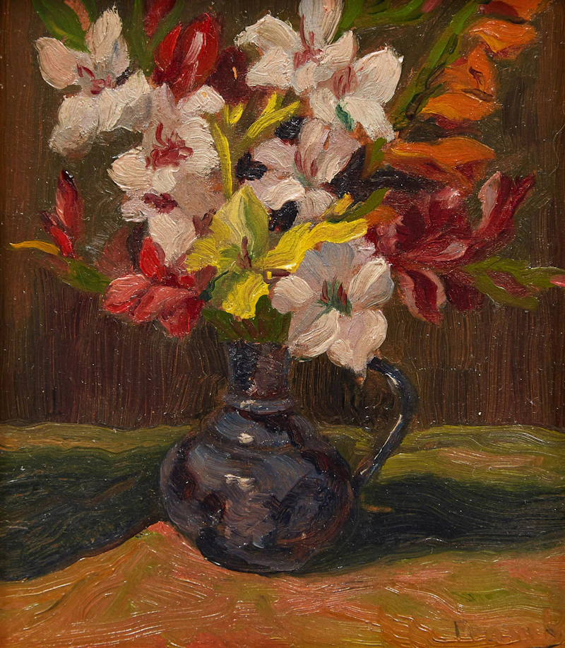Floral Still Life by Albert Jacques Franck
