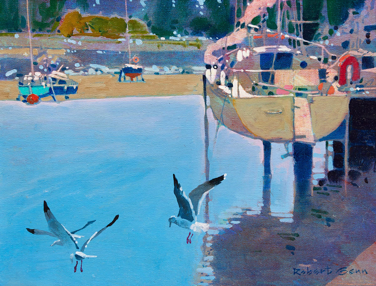 Robert Genn, Pattern, Pont Aven, Brittany, acrylic on canvas