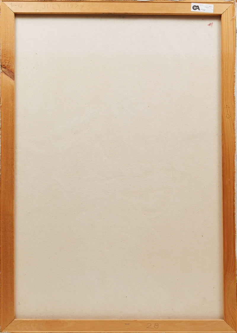 John Godfrey, Portrait of Woman in Orange, oil on canvas, 1973 - view 2