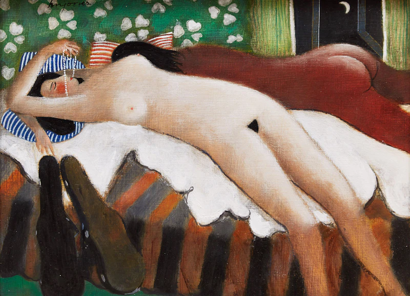 Henry Wanton  Jones, Reclining Nude